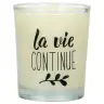 Glass candle 65 x 50 mm with French expression