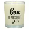 Glass candle 65 x 50 mm with French expression