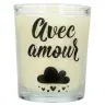 Bougie en verre 65 x 50 mm Avec amour