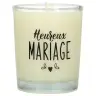 Glass candle 65 x 50 mm with French expression