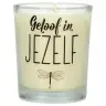 Bougie en verre 65 x 50 mm Geloof in jezelf