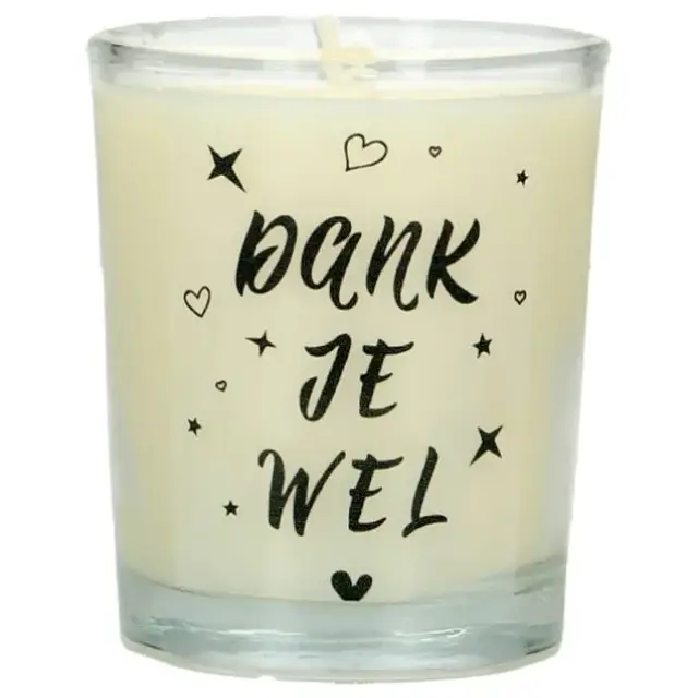 Bougie en verre 65 x 50 mm Dank je wel