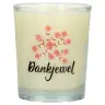Glass candle 65 x 50 mm with Dutch expression