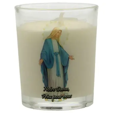 Kaarsje in glas 65 x 50 mm Wonderbare