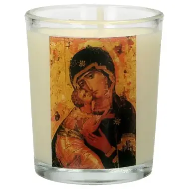 Glass candle 65 x 50 mm Vladimir icon