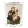 Glass candle 65 x 50 mm Saint Anthony