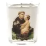 Kaarsje in glas 65 x 50 mm Heilige Antonius