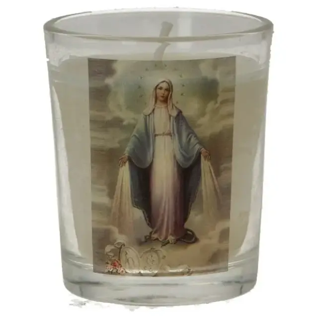Bougie en verre 65 x 50 mm Miraculeuse florale