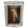 Glass candle 65 x 50 mm Divine Mercy