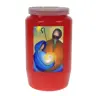 Kaars 3 Dagen / rood / Kersttafereel