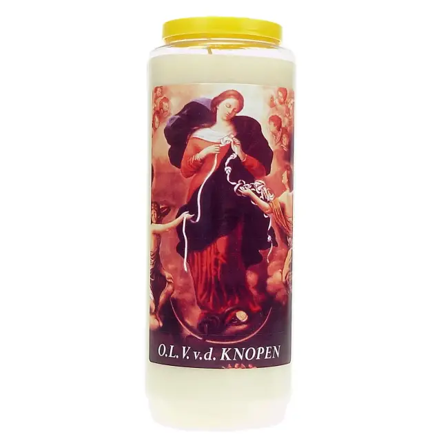 9 days candle / White / Maria die of knopen ontwart