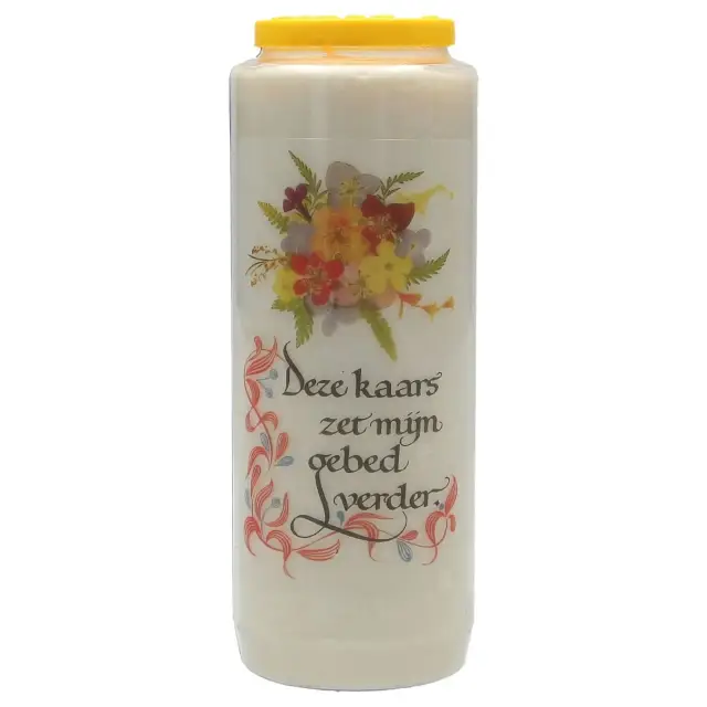 9 days candle / white / Deze kaars zet mijn gebed verder