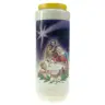 Noveenkaars / wit / Kersttafereel