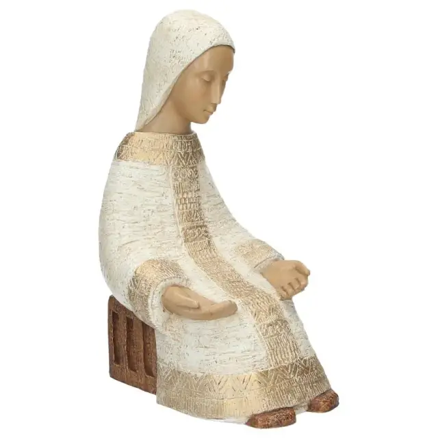 Vierge Paysanne - 27cm - Blanc / doré