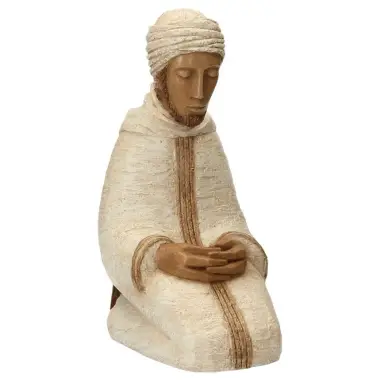 St Joseph - 27 cm - Blanc / doré