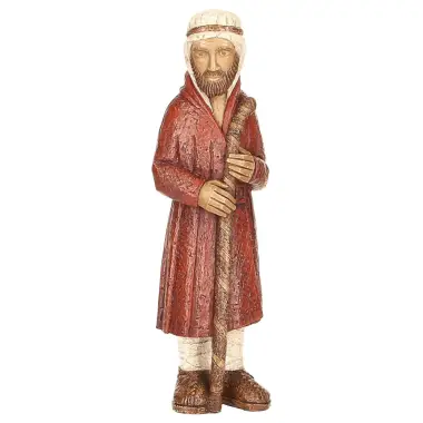 Shepherd standing - 44 cm - Sienna / white