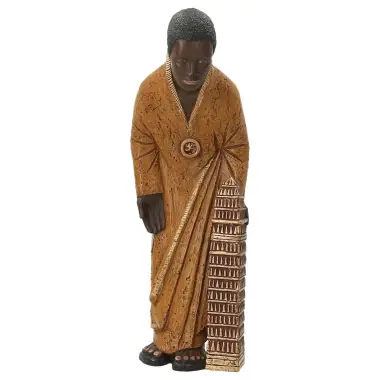 Mage Melchior (courbé) - H 37 cm - ocre