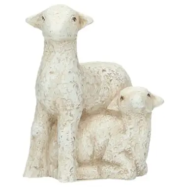 Brebis avec agneau - 11 cm - Blanc