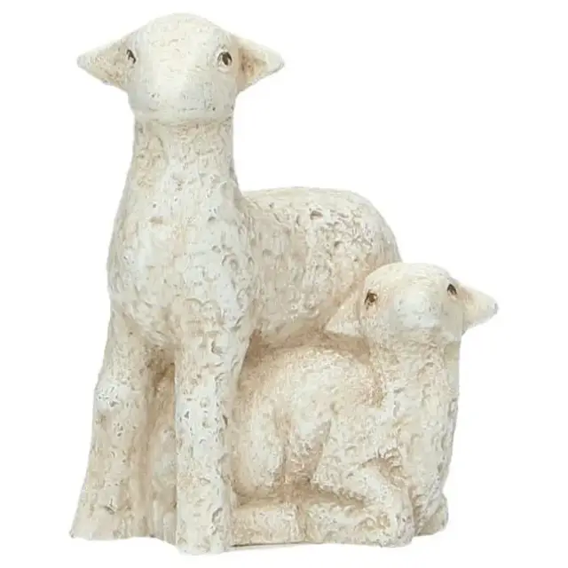 Brebis avec agneau - 11 cm - Blanc