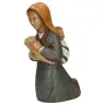 Bergère aux épis - H 21,5 cm - bleu ocre