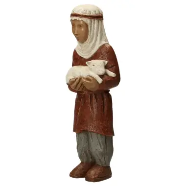 Berger à l'agneau - 31cm - Gris / Sienne