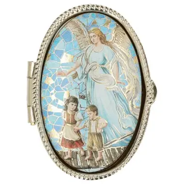 Boîte à Pilules - Ange Gardien - Mosaïque - OV 52 X 36 mm