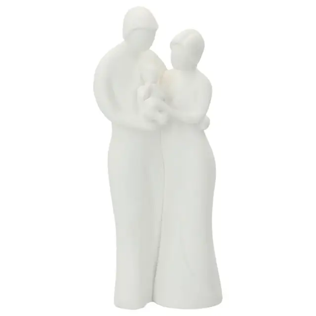 Ste famille 20 cm - résine blanche