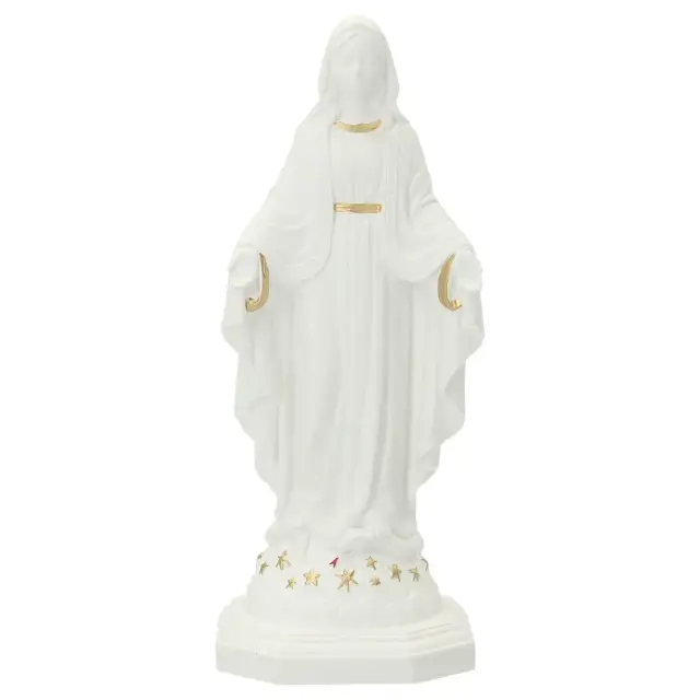 Beeld 15 cm - Alabaster + Goud - Wonderbare