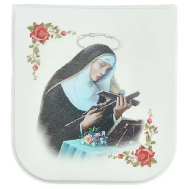 Case Rosary Saint Rita 8 X 8 cm
