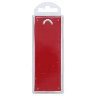 Boite vide 120 X 40 mm pour porte-clefs / Fond Rouge