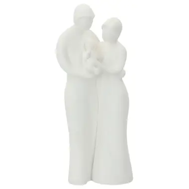 Ste famille 20 cm - résine blanche
