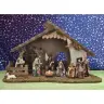 Kerstset : stal (50x30x28cm) 11 figuren 12 cm