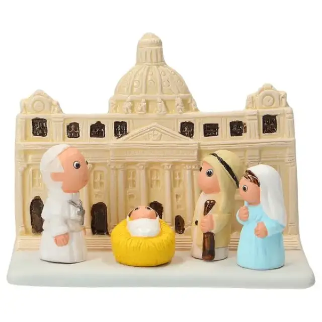 Christam crib in terracotta - "Crèche du monde" Vatican