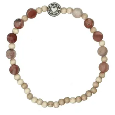 Armband op elastiek Aventurine roos 8 mm