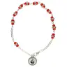 Armband Kristal rood - Strass + Med. H. Rita
