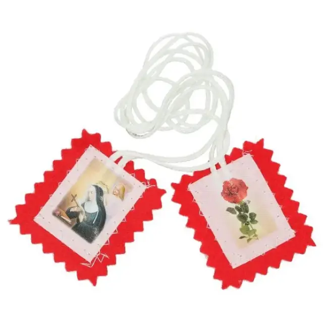 Scapular / fabric 45 x H55 mm St Rita