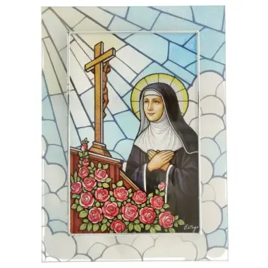 Saint Rita glass frame 17 x 23.5 cm