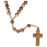 Chapelet sur corde - Bois d'olivier 7 mm