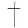 Croix Murale - 14 cm - Métal Nickelé