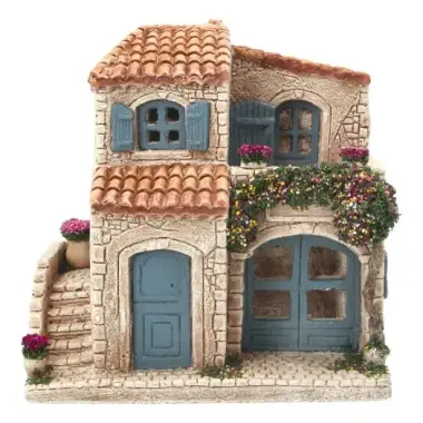 Décor pour santons de Provence Maison 20 X 15 X 20 cm
