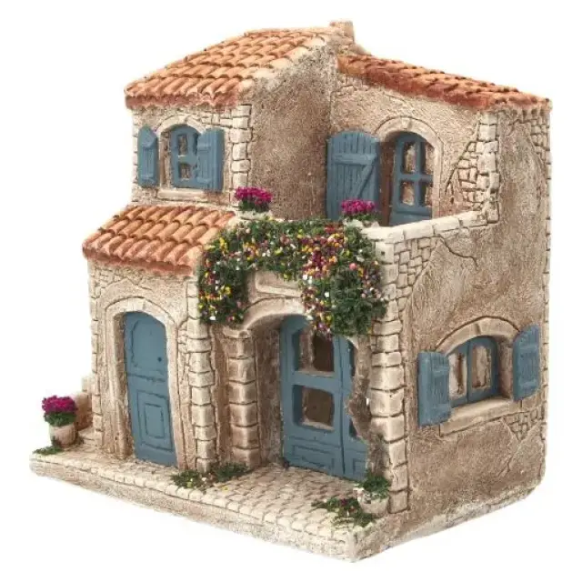 Décor pour santons de Provence Maison 20 X 15 X 20 cm