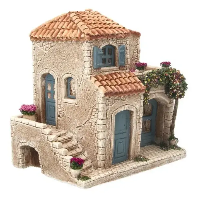 Décor pour santons de Provence Maison 20 X 15 X 20 cm