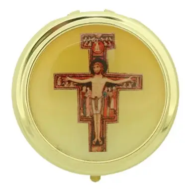 Pyxis golden Diam 50 mm Cross St Damien