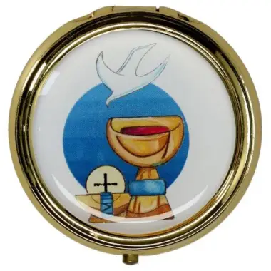 Pyxide Dorée Diam 50 mm - Communion / Fond Blanc