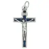 Croix 30 X 18 mm Email bleu