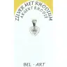 Médaille coeur avec croix en argent 10 mm