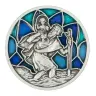 Méd. Aimantée - St Christophe - 30 mm - Email Bleu