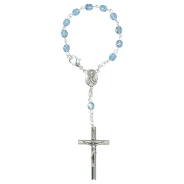 Rosary SemiCrystal Blue