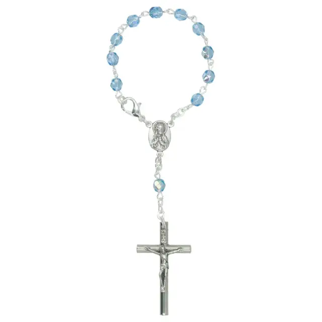 Rosary SemiCrystal Blue