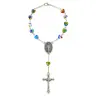 Rosary / Car Glass "heart" Multicolor